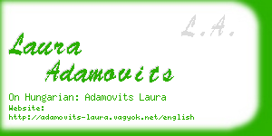 laura adamovits business card